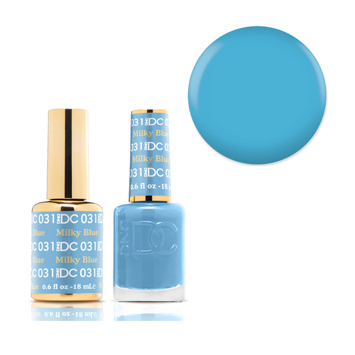 DND 031 Milky Blue - DC Collection Gel & Lacquer Duo 18ml
