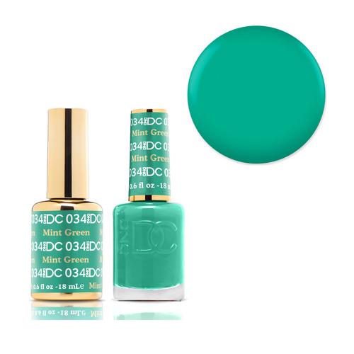 DND 034 Mint Green - DC Collection Gel & Lacquer Duo 18ml