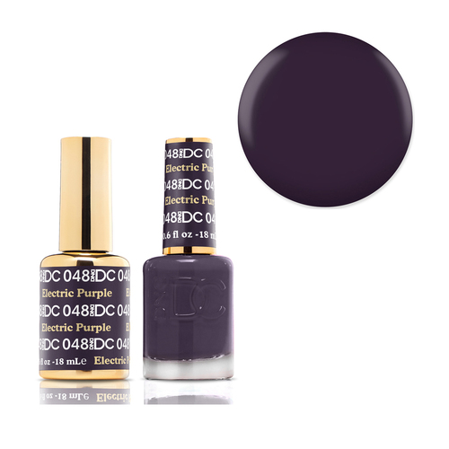 DND 048 Electric Purple - DC Collection Gel & Lacquer Duo 18ml