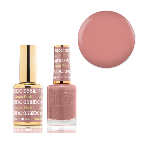 DND 058 Aqua Pink - DC Collection Gel & Lacquer Duo 18ml
