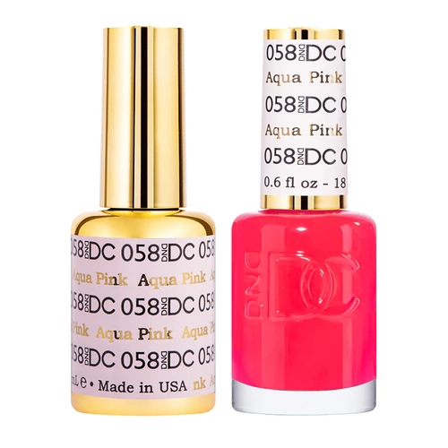 DND 058 Aqua Pink - DC Collection Gel & Lacquer Duo 18ml