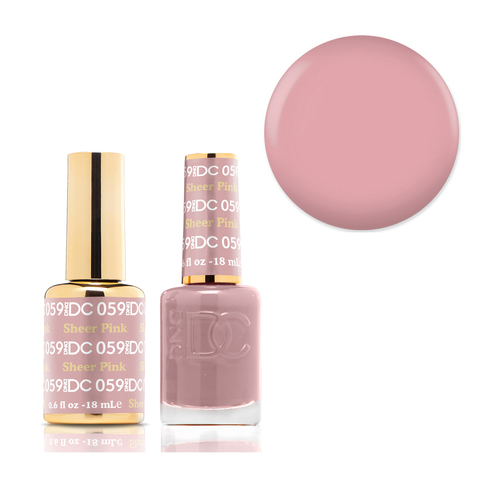 DND 059 Sheer Pink - DC Collection Gel & Lacquer Duo 18ml