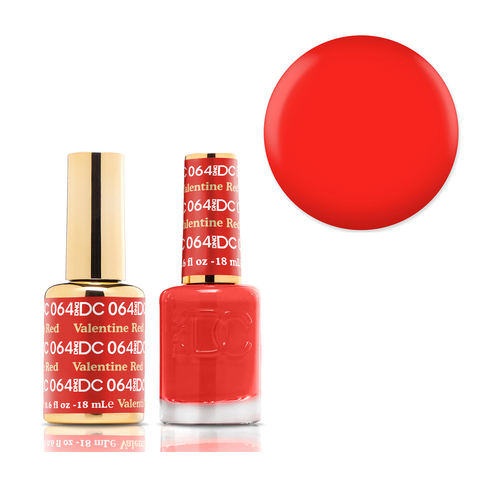 DND 064 Valentine Red - DC Collection Gel & Lacquer Duo 18ml