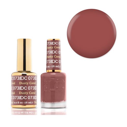 DND 073 Dusty Coral - DC Collection Gel & Lacquer Duo 18ml