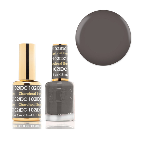 DND 102 Charcoal Burst - DC Collection Gel & Lacquer Duo 18ml