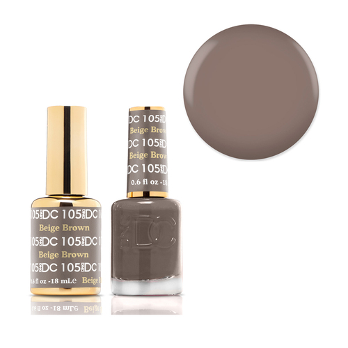 DND 105 Beige Brown - DC Collection Gel & Lacquer Duo 18ml