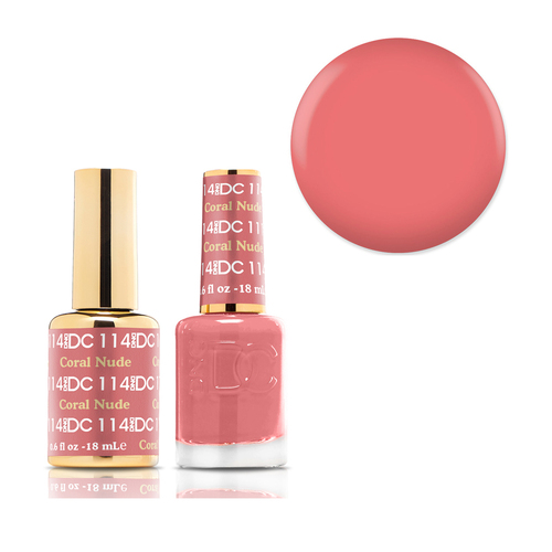 DND 114 Coral Nude - DC Collection Gel & Lacquer Duo 18ml