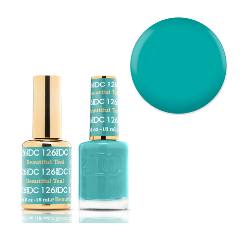 DND 126 Beautiful Teal - DC Collection Gel & Lacquer Duo 18ml