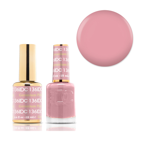 DND 136 Geranium Pink - DC Collection Gel & Lacquer Duo 18ml