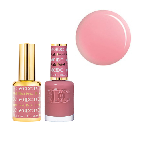 DND 160 Pink Petal - DC Collection Gel & Lacquer Duo 18ml
