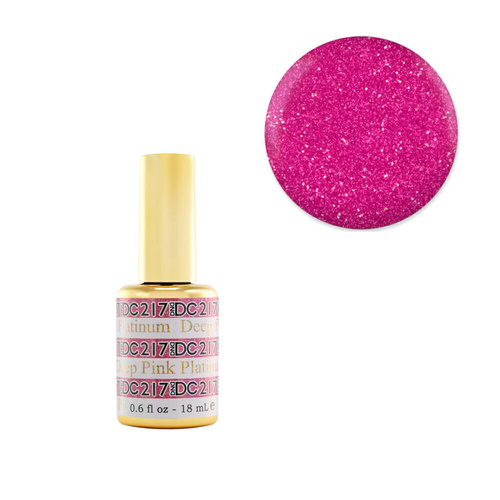 DND 217 Deep Pink Platinum - DC Platinum Collection Gel Polish 18ml