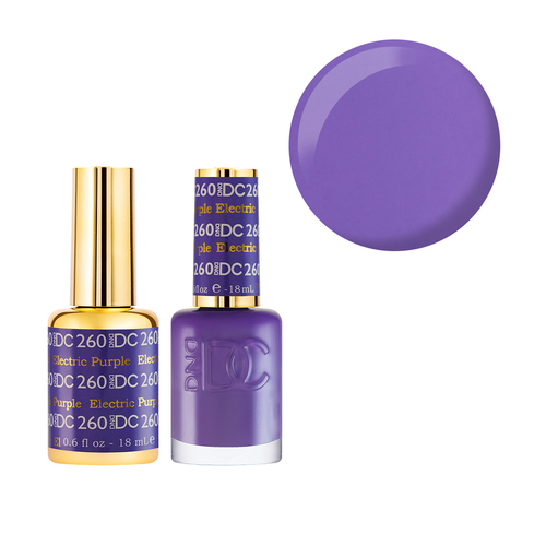 DND 260 Electric Purple - DC Collection Gel & Lacquer Duo 18ml