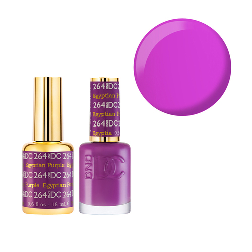 DND 264 Egyptian Purple - DC Collection Gel & Lacquer Duo 18ml