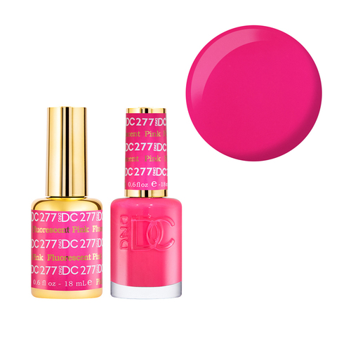 DND 277 Flourescent Pink - DC Collection Gel & Lacquer Duo 18ml