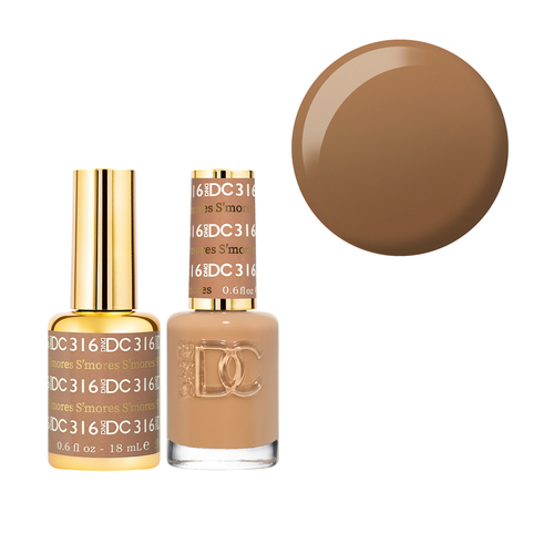 DND 316 S'mores - DC Collection Nail Gel & Lacquer Polish Duo 18ml