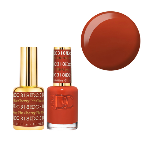 DND 318 Cherry Pie - DC Collection Nail Gel & Lacquer Polish Duo 18ml