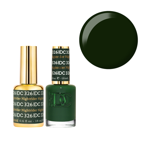 DND 326 Nightrider - DC Collection Nail Gel & Lacquer Polish Duo 18ml