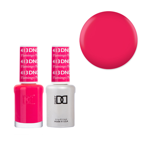DND 413 Flamingo Pink - Daisy Collection Gel & Lacquer Duo 15ml