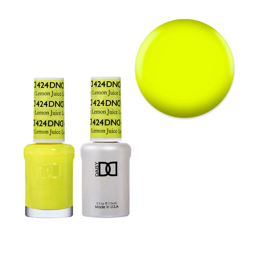 DND 424 Lemon Juice - Daisy Collection Gel & Lacquer Duo 15ml