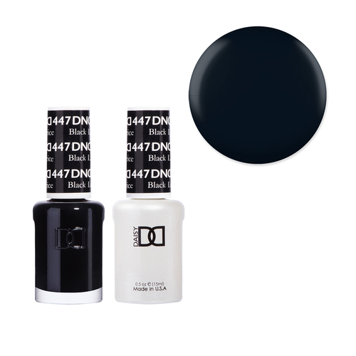 DND 447 Black Licorice - Daisy Collection Gel & Lacquer Duo 15ml