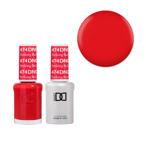 DND 474 Striking Red - Daisy Collection Gel & Lacquer Duo 15ml