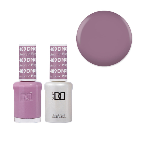 DND 489 Antique Purple - Daisy Collection Gel & Lacquer Duo 15ml