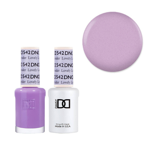 DND 542 Lovely Lavender - Daisy Collection Gel & Lacquer Duo 15ml