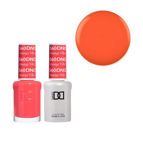 DND 560 Orange Ville - Daisy Collection Gel & Lacquer Duo 15ml