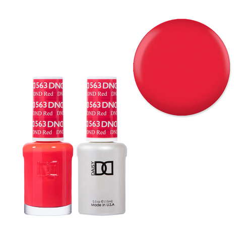 DND 563 DND Red - Daisy Collection Gel & Lacquer Duo 15ml