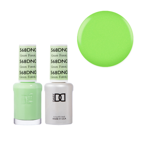 DND 568 Green Forest - Daisy Collection Gel & Lacquer Duo 15ml