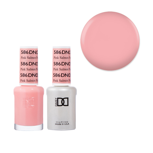 DND 586 Pink Salmon - Daisy Collection Gel & Lacquer Duo 15ml