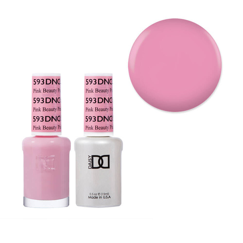DND 593 Pink Beauty - Daisy Collection Gel & Lacquer Duo 15ml
