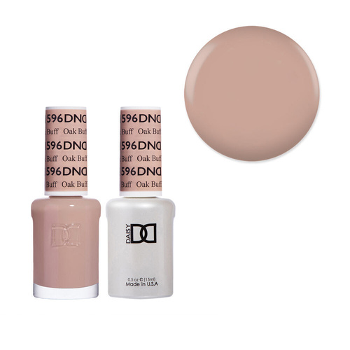 DND 596 Oak Buff - Daisy Collection Gel & Lacquer Duo 15ml