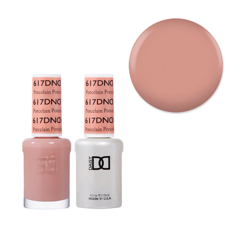 DND 617 Porcelain - Daisy Collection Gel & Lacquer Duo 15ml