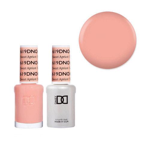 DND 619 Sweet Apricot - Daisy Collection Gel & Lacquer Duo 15ml