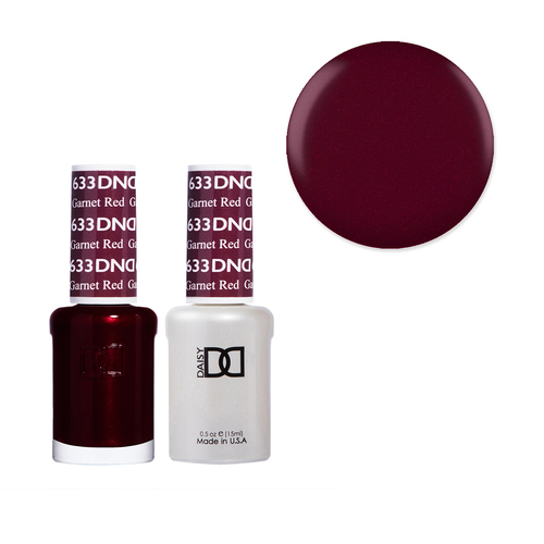 DND 633 Garnet Red - Daisy Collection Gel & Lacquer Duo 15ml