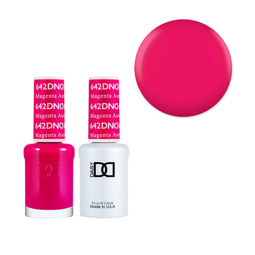 DND 642 Magenta Aura - Daisy Collection Gel & Lacquer Duo 15ml