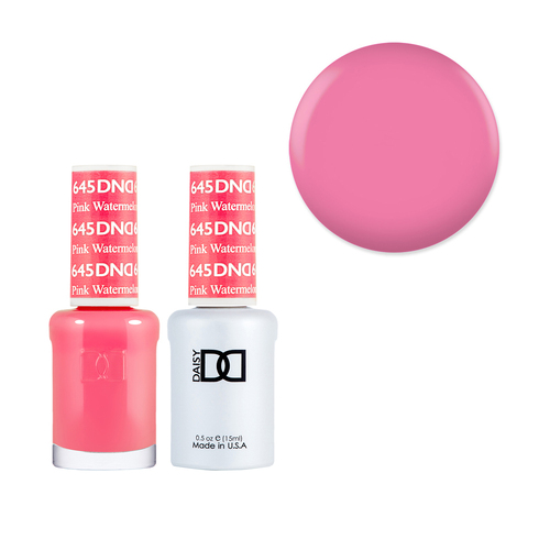 DND 645 Pink Watermelon - Daisy Collection Gel & Lacquer Duo 15ml