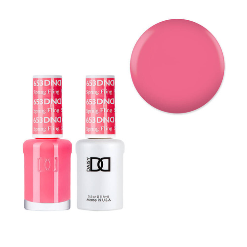 DND 653 Spring Fling - Daisy Collection Gel & Lacquer Duo 15ml