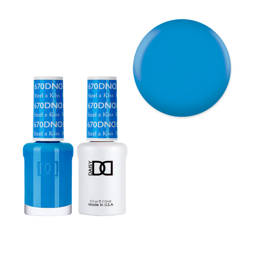DND 670 Steel a Kiss - Daisy Collection Gel & Lacquer Duo 15ml