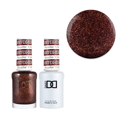 DND 697 Sizzlin Cinnamon - Daisy Collection Gel & Lacquer Duo 15ml
