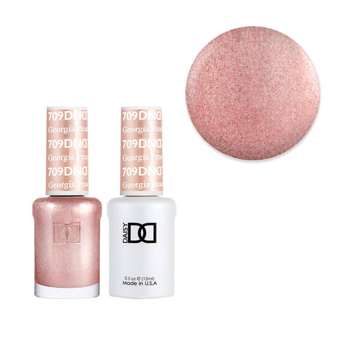 DND 709 Georgia Peach - Daisy Collection Gel & Lacquer Duo 15ml
