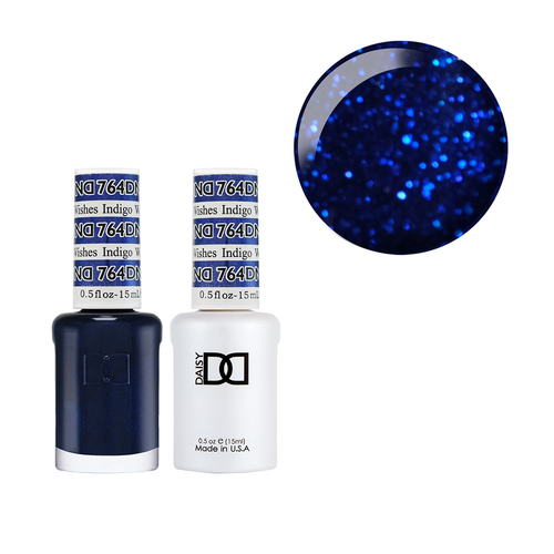 DND 764 Indigo Wishes - Daisy Collection Gel & Lacquer Duo 15ml
