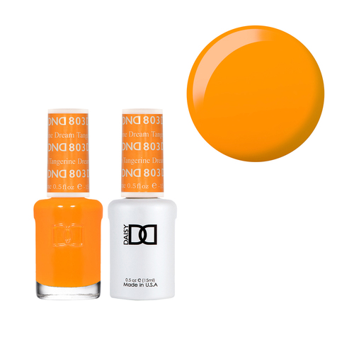 DND 803 Tangerine Dream - Daisy Collection Nail Gel & Lacquer Polish Duo 15ml