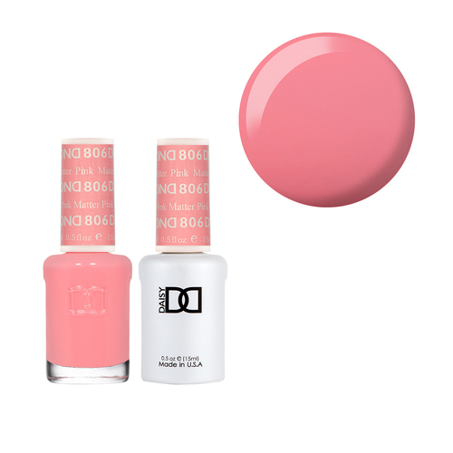 DND 806 Pink Matter - Daisy Collection Nail Gel & Lacquer Polish Duo 15ml