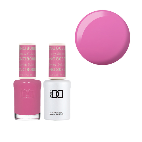 DND 808 Glowing Daisy - Daisy Collection Nail Gel & Lacquer Polish Duo 15ml