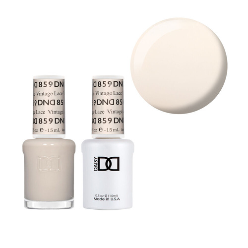 DND 859 Vintage Lace - DND Collection Nail Gel & Lacquer Polish Duo 15ml