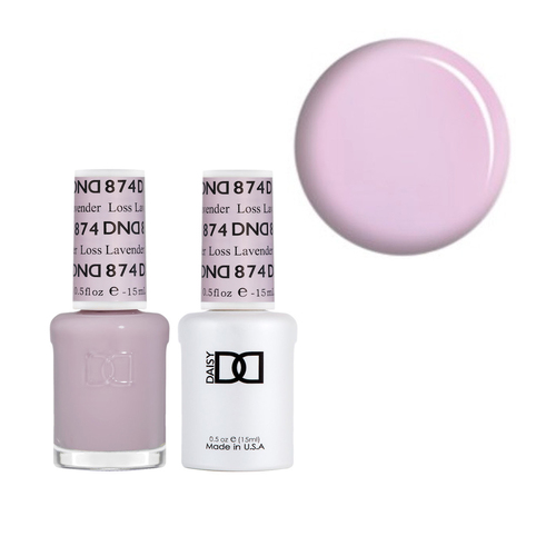 DND 874 Loss Lavender - DND Collection Nail Gel & Lacquer Polish Duo 15ml