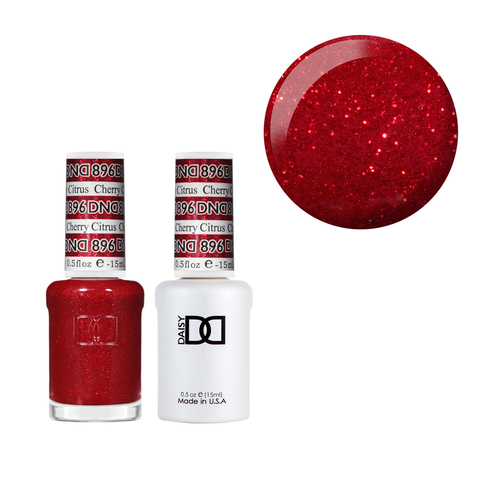 DND 896 Cherry Citrus - DND Collection Nail Gel & Lacquer Polish Duo 15ml