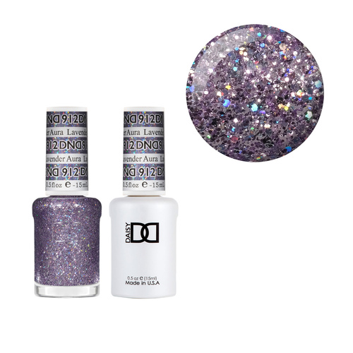 DND 912 Lavender Aura - DND Collection Nail Gel & Lacquer Polish Duo 15ml